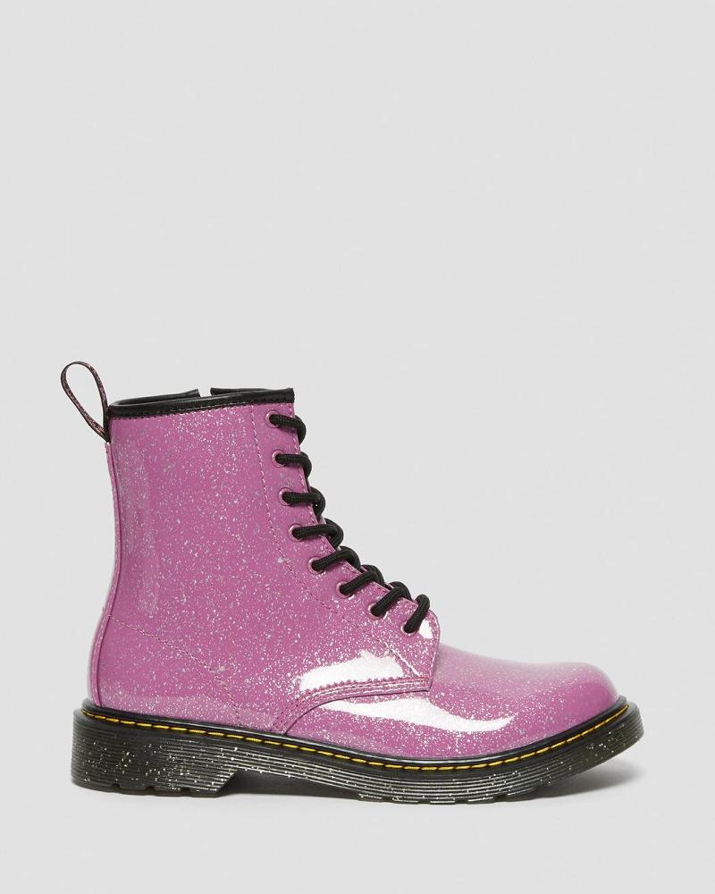 Pink Kids' Dr Martens Youth 1460 Glitter Lace Up Boots | CA 708UZG